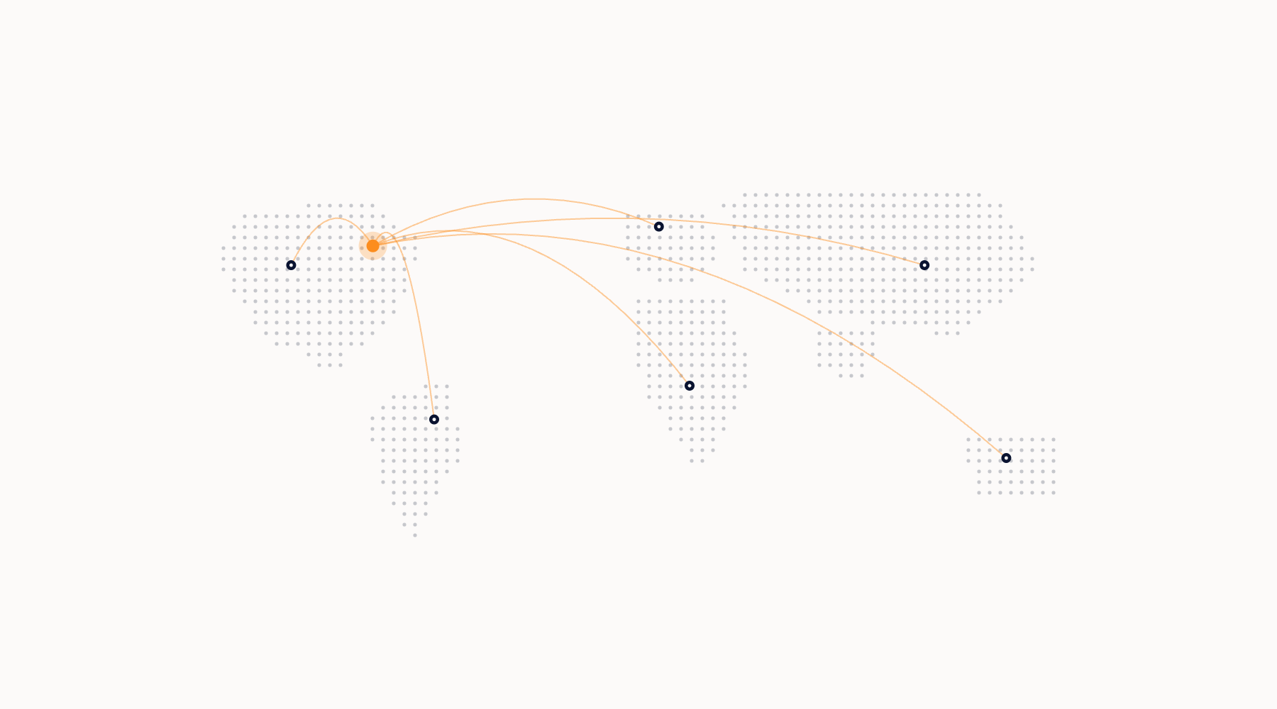 DataWalk operates worldwide — a hub connected to locations across the globe